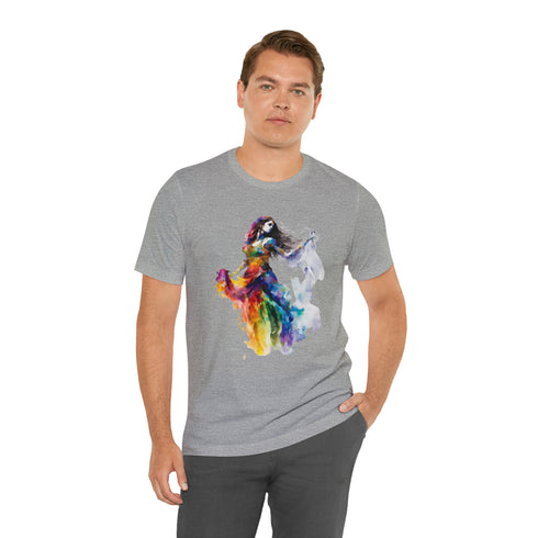 Rainbow Belly Dancer's Pose - Short Sleeve Tee